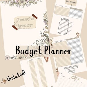 Aesthetic Non-dated Personal Budget Tracker Journal for Women