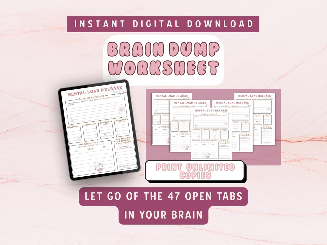 Brain Dump Printable for Overstimulated Minds | ADHD Friendly Reset ...