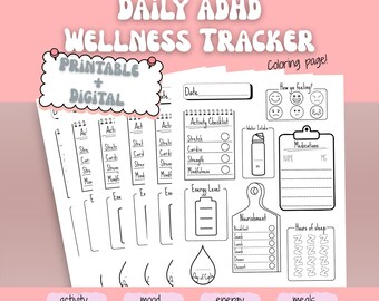 Wellness Habit Tracker Printable | Daily Self Care & Routine Planner - Etsy