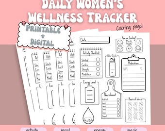 Buy Wellness Habit Tracker Printable | Daily Self Care & Routine ...