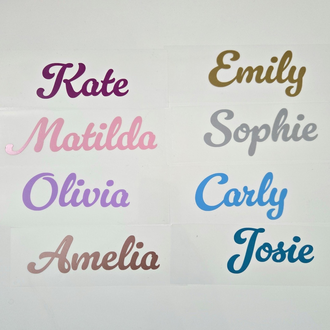Personalized Vinyl Name Decals: Custom Stickers for Glassware & Favors ...