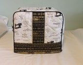 GoldieFW)Singer Featherweight 221 Sewing Machine Cover in Singer Fabric