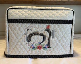 LOLA Black*- ) Handmade Sewing Machine Cover-
