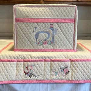 Lola)Blue-- Sewing Machine Cover-and or mat