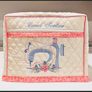 PERSONALIZED -Lola)Blue-- Sewing Machine Cover-and or mat
