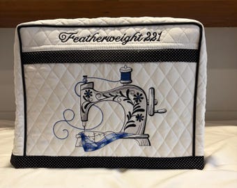 READY To SHIP- # Blue Aunty  FW)Singer Featherweight 221 /222 Sewing Machine Cover