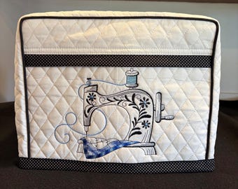 READY To SHIP- Blue Aunty  FW)Singer Featherweight 221 /222 Sewing Machine Cover