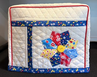 READY To SHIP- Dresdan on Cream quilted  FW)Singer Featherweight 221 /222 Sewing Machine Cover
