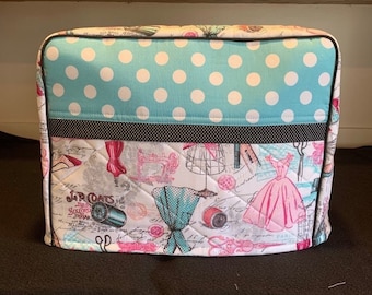 Lewis Aqua Dot )-- Sewing Machine Cover -