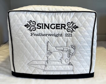 CREAM -- #10- Featherweight Singer 221/222 Sewing machine Cover