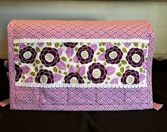 READY to SHIP--PurpleLotus ) Flat sewing machine cover with ties (no side pieces)-20"x28"