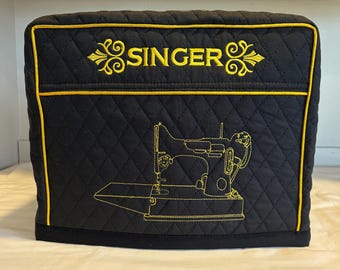 Susan)-Fits a -FEATHERWEiGHT 221 or 222r   Black Singer Sewing machine Cover