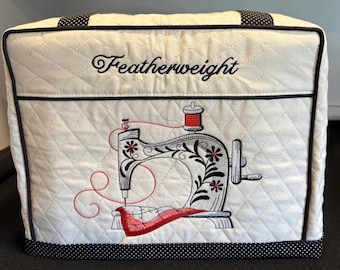 READY To SHIP- Aunty -top emb  FW)Singer Featherweight 221 /222 Sewing Machine Cover