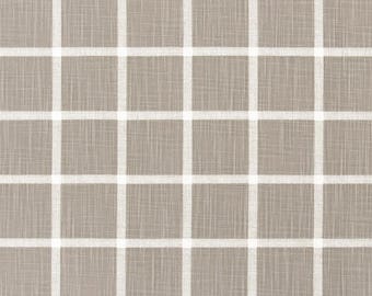 Hellbrauner Stoff, Premium Prints Abbot Ecru Slub Canvas Material, 134 cm breit, wird als lose Ware verkauft