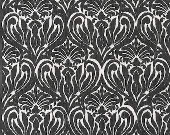 Schwarzer Blumenstoff, Premium Prints Fabric Joash Ink Slub Material, 138 cm breit, wird als lose Ware verkauft