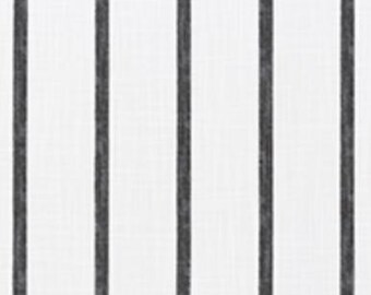 Schwarz Gestreifter Stoff, Premium Prints Miles Ink Slub Canvas Stoff, Schwarz Gestreiftes Material, 138 cm Breit, wird als lose Ware verkauft