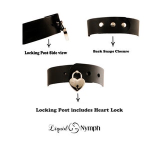 Gothic Collar BDSM Leather Lace Choker Bondage Fetish Latex image 3