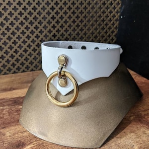 Custom Wit Leer voor AdoraBella Zilveren & Gouden Hardware Cosplay DDLG Terughoudendheid Bondage Zwart Leer Kant Fetish Kinky
