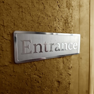 Entrance Door Name Plate Wall Sign & Decor - Handmade Name Plaque Sign Perfect for Home and office Decor