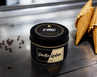Helado de vainilla / Vela de soja y cera de abejas con aroma a vainilla / Decoración minimalista para el hogar / Regalo vegano no tóxico