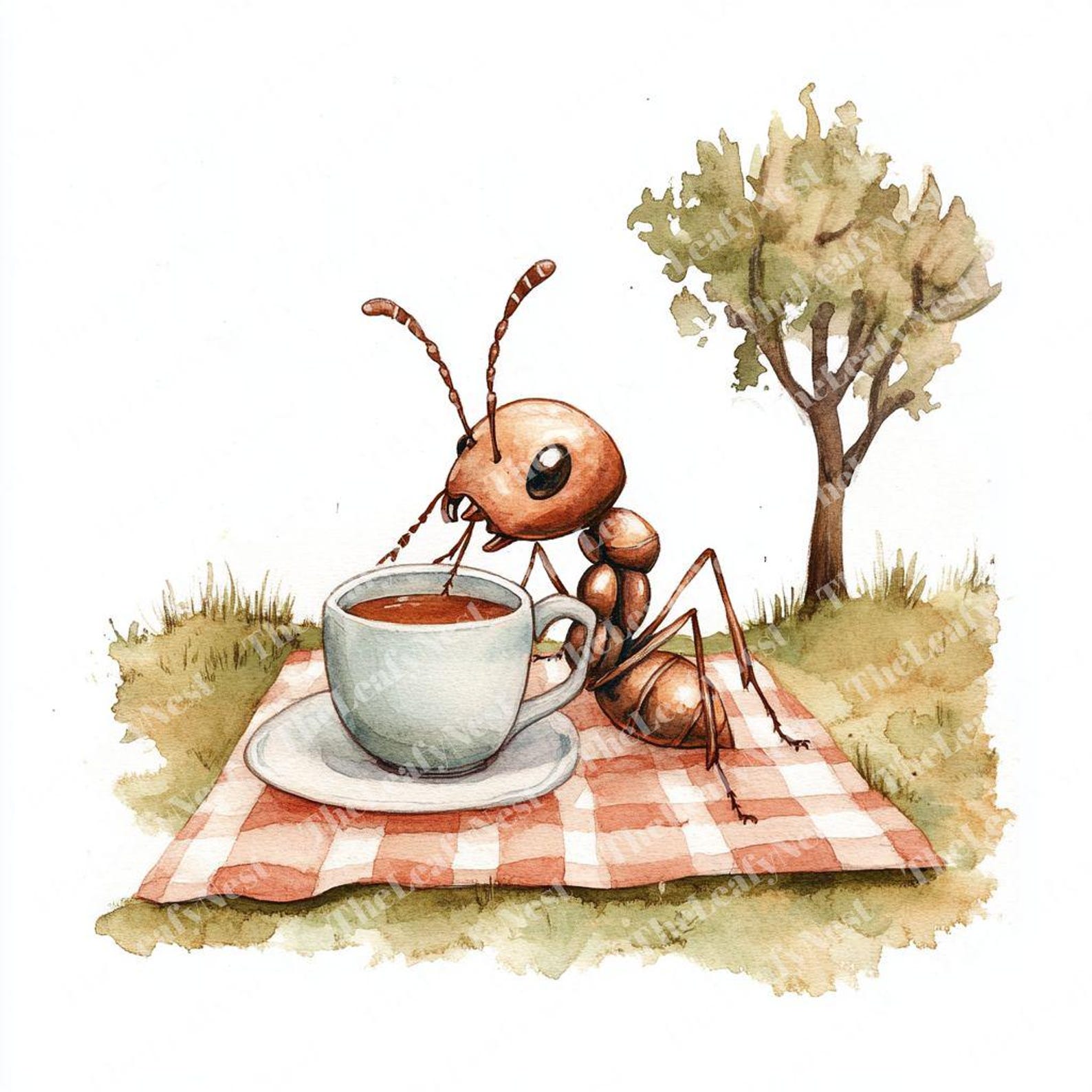 11 Tea Party Ant Clipart, Cute Picnic Bug Clipart, Garden Insect Art ...
