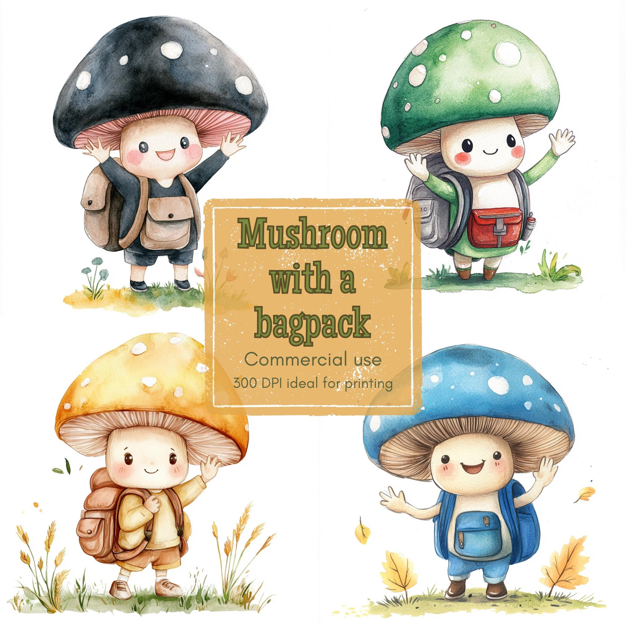 Cute Mushroom House Backpack with Characters 2025 New Cute Mushroom Backpack Kindergarten Girls Boys Mini  main image 2