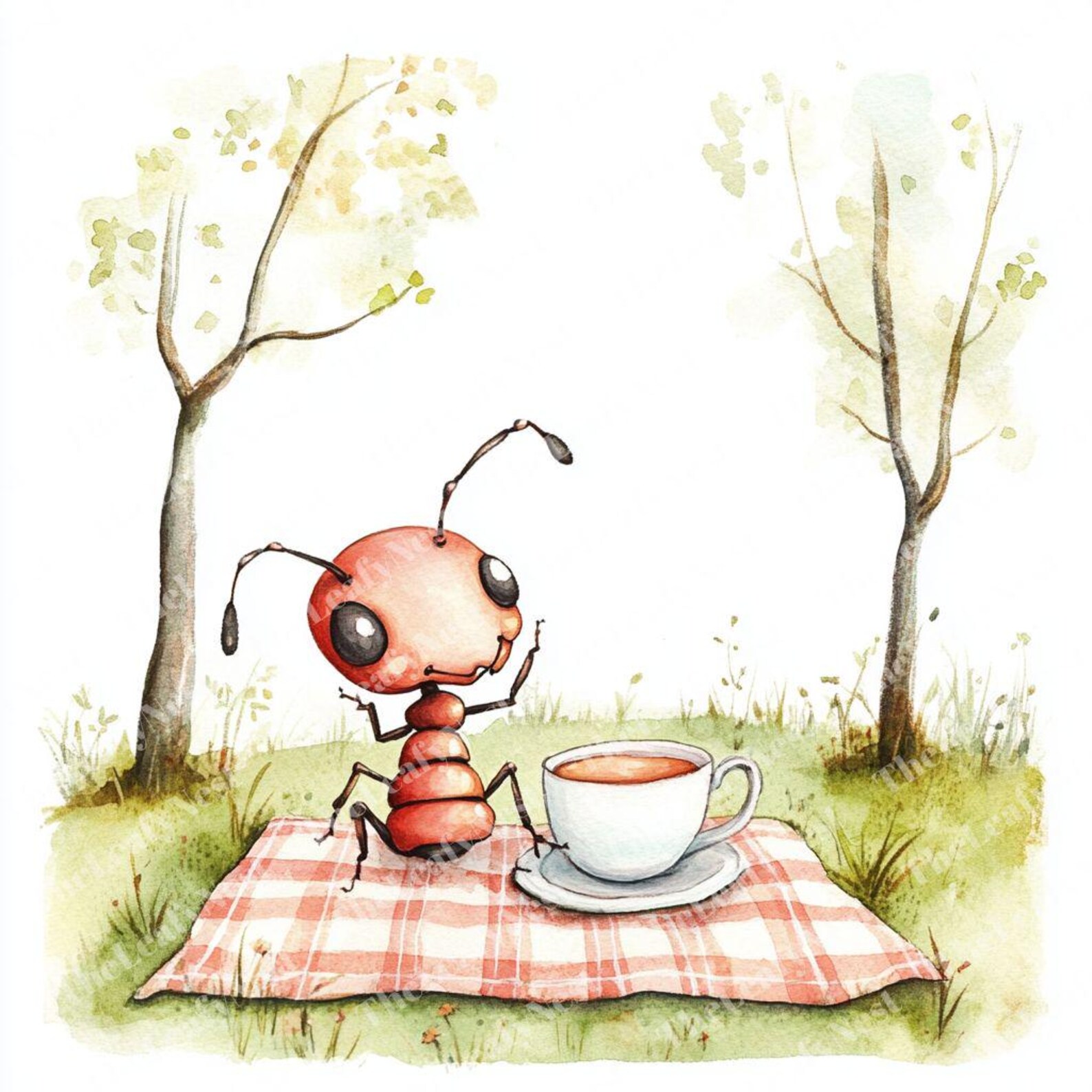 11 Tea Party Ant Clipart, Cute Picnic Bug Clipart, Garden Insect Art ...