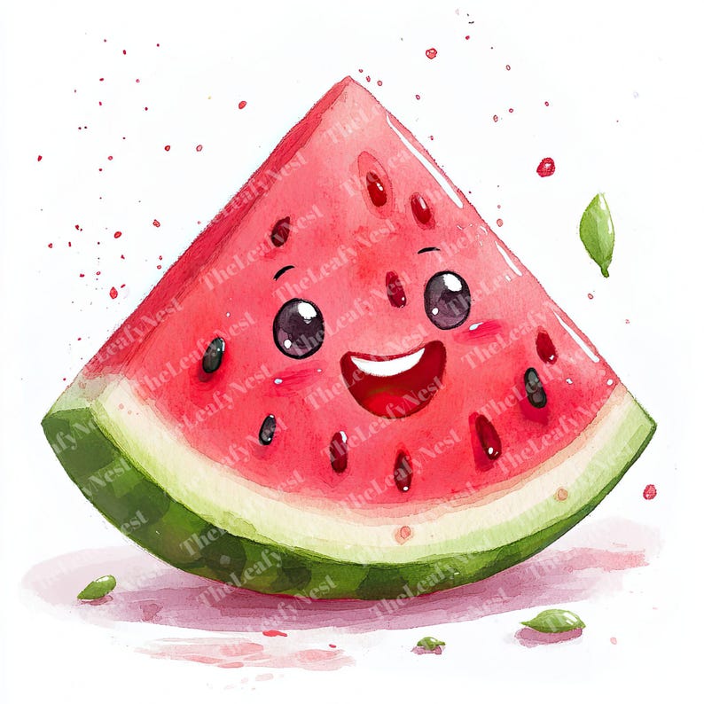 Watermelon Rind Cartoon 8 Watermelon Cartoon Clipart, Watermelon Clipart,printable Watercolor ...