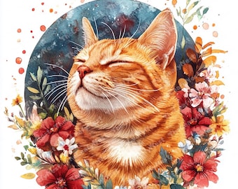 Cat Clipart Bundle – Cute Watercolor Illustrations (Digital Download)