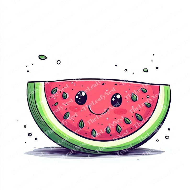 Watermelon Rind Cartoon 8 Watermelon Cartoon Clipart, Watermelon Clipart,printable Watercolor ...