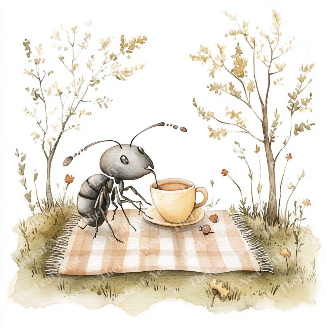11 Tea Party Ant Clipart, Cute Picnic Bug Clipart, Garden Insect Art ...