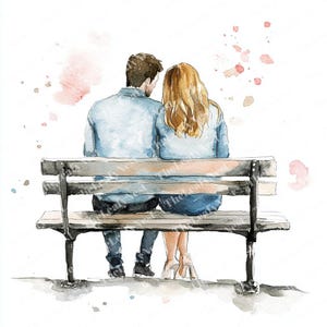 11 Paar zusammen Clipart | Liebe Clipart | Valentinstag Clipart | Druckbare Aquarell Clipart | Hochwertige JPG PNG | Digitaler Download