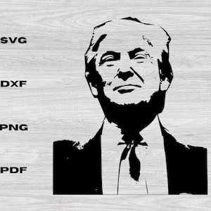 Divertido archivo digital SVG de Donald Trump MAGA para Cricut, Svg, Dxf, Png, Pdf