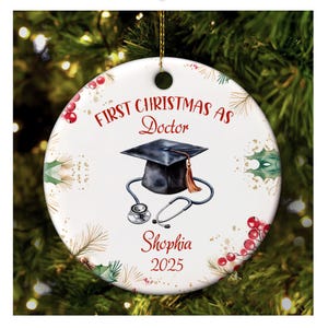 Personalized New Doctor Ornament, First Year Doctor Christmas Gift, Medical Graduate Keepsake, New Doctor Acrylic Ornament 2025, Doctor Gift