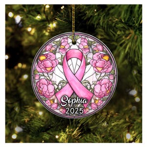 Cancer Survivor Acrylic Ornament, End of Chemo Gift, Ring the Bell Keepsake, Cancer Survivor Gift for Woman, Cancer Awareness Ornament