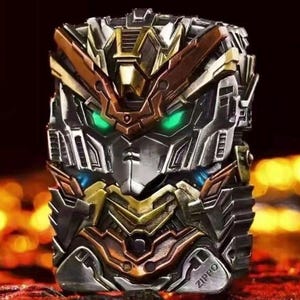 Zippo Lighter, Futuristic Robot Head Design, Heavy Metal Finish, Windproof, Refillable Collectible, Gift for Him
