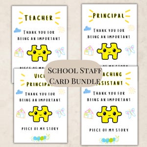 Lehrkräfte druckbare Karte Bundle, Lehrer Wertschätzung, Lehrkräfte Karten, Lehrer Geschenk, Ende des Schuljahres, sofortiger Download