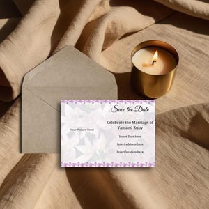 Elegant Floral Save the Date Wedding Invitation