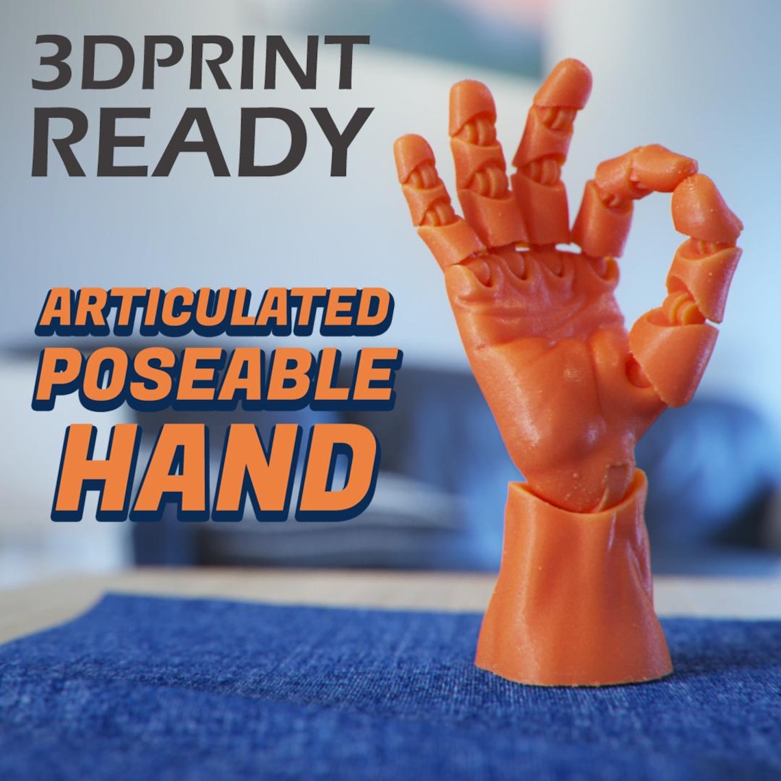 Articulated Hand 3D – STL File for Printing - Etsy