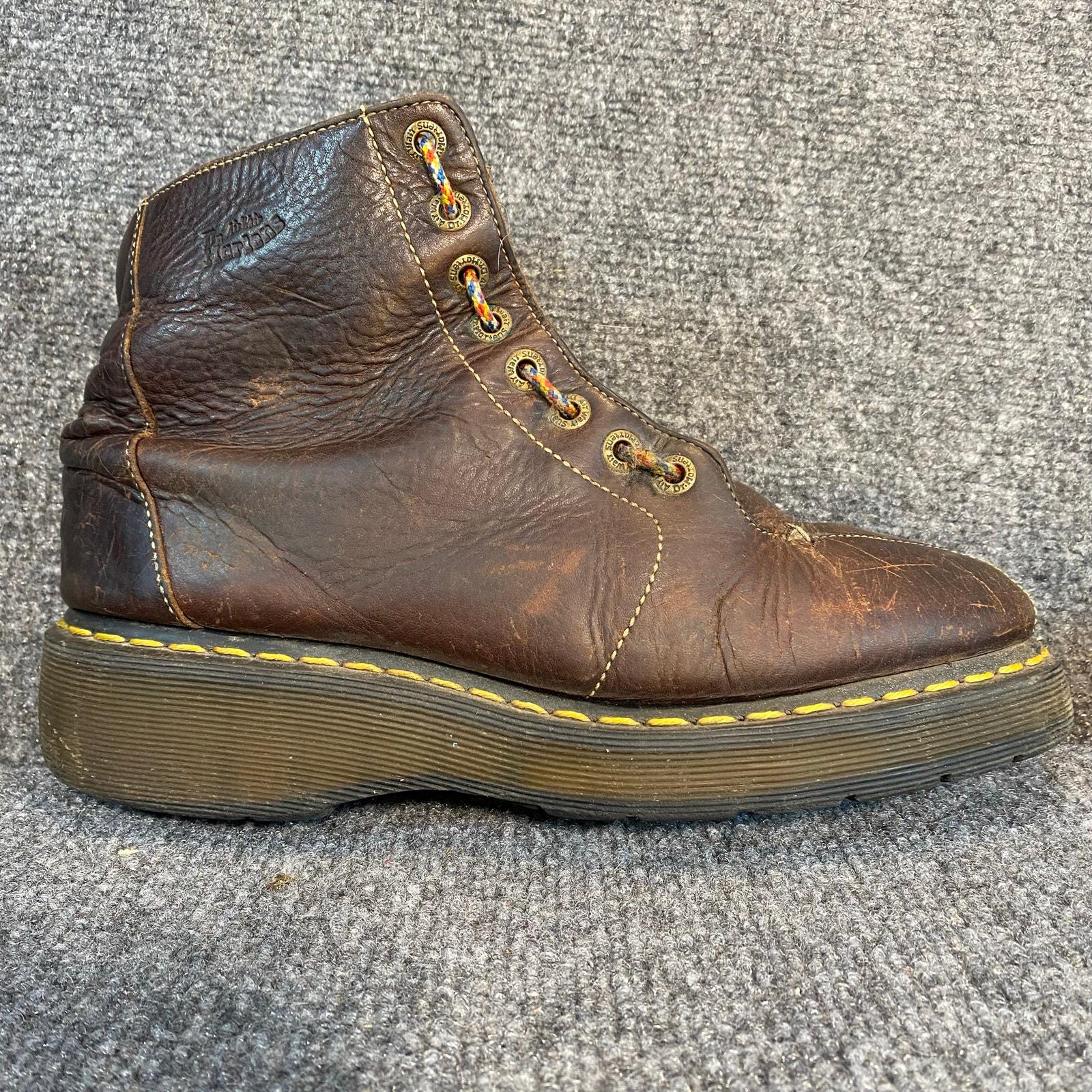 Brown Doc Marten Boots 8 - Etsy