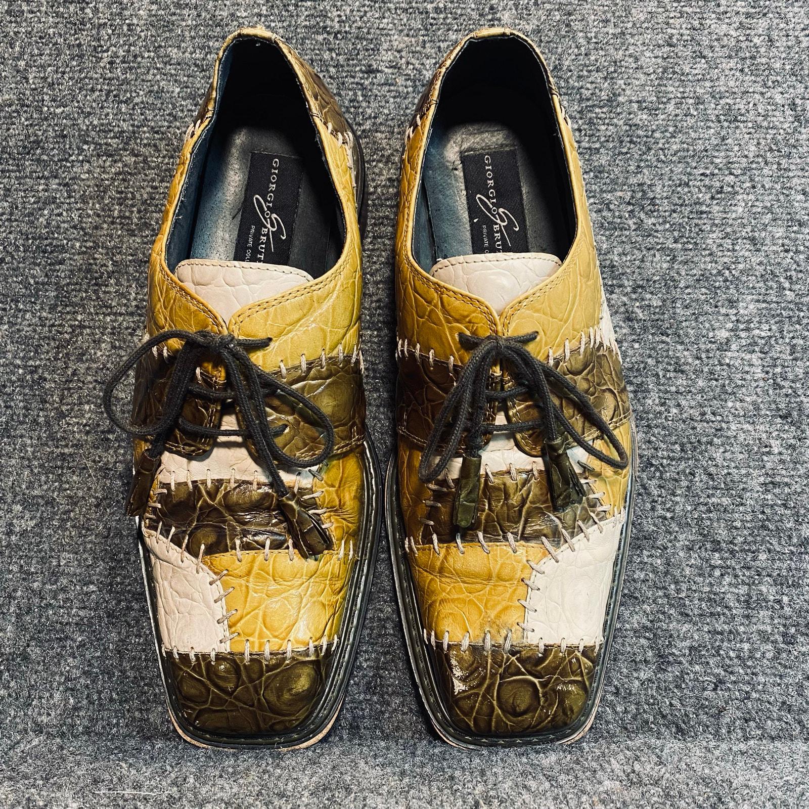 Giorgio Brutini Private Collection Mens Yellow Snakeskin Leather Shoes 13M‎ Giorgio Brutini Snakeskin Shoes 7.5 (40.5) | Mercari main image 2