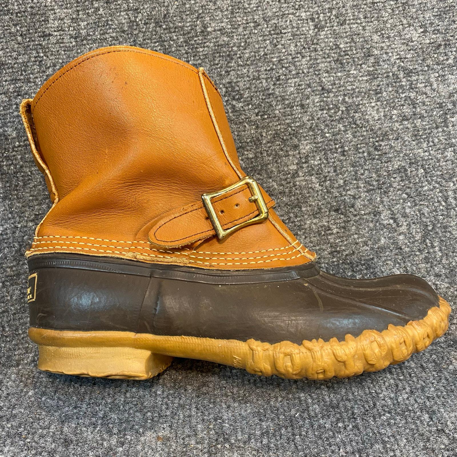 Vintage 80s LL Bean Mens Burgundy Leather‎ Moc Toe Work Boots Size 8.5 80s Bean Boots - Etsy main image 3