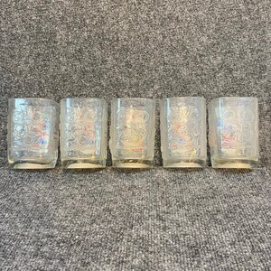 Vintage Set of 5 Mcdonalds Disney Mickey Mouse Magic Glass Tumblers Rare 2000 image 2