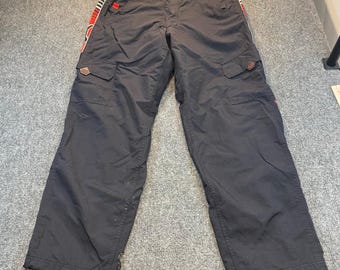 Vintage Fox Racing Motorcycle Moto Men's 36 Black Pants Nylon Pockets