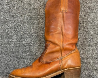 Vintage Dexter Womens 8.5 Brown Leather Campus Western Cowboy Boots
