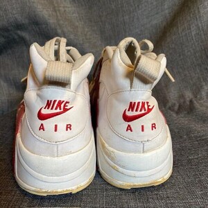 Vintage Nike Air Veer Mens 13 White University Red Strap Shoes Sneakers image 5