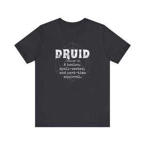 T-shirt Dungeons and Dragons-druïde | D&D-klasse T-shirt | Grappig RPG-cadeau voor gamers | Kleding voor natuurliefhebbers | Unieke DnD-cadeaus voor druïdefans