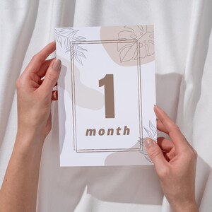 Meilensteinkarten, Baby-Andenken, digitaler Download, monatliche Meilensteinkarten, Neugeborenen-Babykarten, Babys erstes Jahr, Baby-Monatskarten