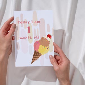 Meilensteinkarten, Baby-Andenken, digitaler Download, monatliche Meilensteinkarten, Neugeborenen-Babykarten, Babys erstes Jahr, Baby-Monatskarten
