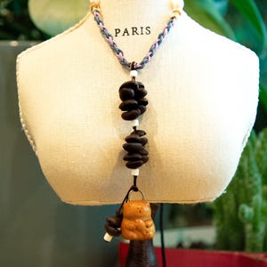 Handmade Coffee Bean Necklace - Statement | Aromatic & Eco-Friendly Jewelry for Coffee Lovers | Customizable Gift | Adjustable